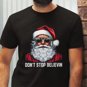 Dont Stop Believin Santa Funny Christmas Boys Kids Gifts T Shirt 2 2