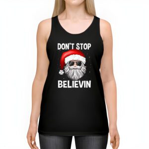 Dont Stop Believin Santa Funny Christmas Boys Kids Gifts Tank Top 2
