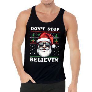 Dont Stop Believin Santa Funny Christmas Boys Kids Gifts Tank Top 3 1