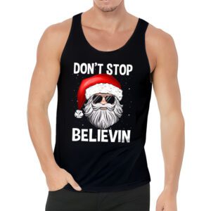Dont Stop Believin Santa Funny Christmas Boys Kids Gifts Tank Top 3