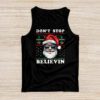 Don't Stop Believin Santa Funny Christmas Boys Kids Gifts Tank Top