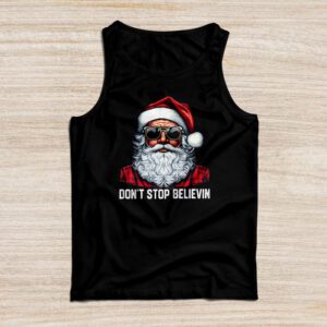 Don’t Stop Believin Santa Funny Christmas Boys Kids Gifts Tank Top