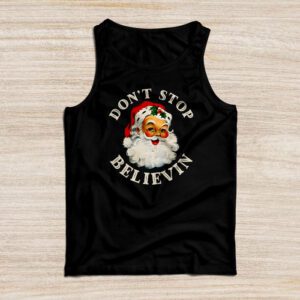 Don’t Stop Believin Santa Funny Christmas Boys Kids Gifts Tank Top