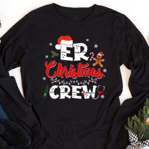 ER Christmas Crew Emergency Room Nurse ER Techs Secretary Longsleeve Tee 1 3