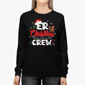 ER Christmas Crew Emergency Room Nurse ER Techs Secretary Longsleeve Tee 2 3