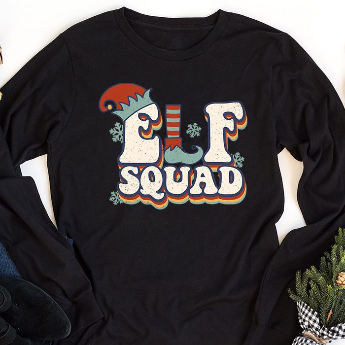 Elf-Family-Christmas-Matching-Pajamas-XMas-Shirt-Elf-Squad-Longsleeve-Tee-1 Elf Squad Longsleeve Tee
