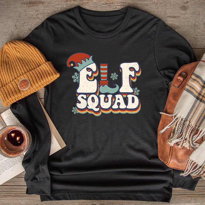 Elf-Family-Christmas-Matching-Pajamas-XMas-Shirt-Elf-Squad-Longsleeve-Tee Elf Family Christmas Matching Pajamas XMas Shirt