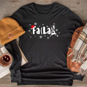 FA (LA)8 Funny Christmas Santa Fa La Math Teacher Men Women Longsleeve Tee