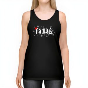 FA LA8 Funny Christmas Santa Fa La Math Teacher Men Women Tank Top 2