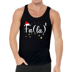 FA LA8 Funny Christmas Santa Fa La Math Teacher Men Women Tank Top 3 2