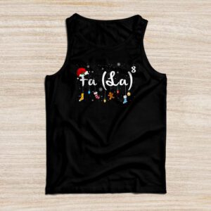 FA (LA)8 Funny Christmas Santa Fa La Math Teacher Men Women Tank Top