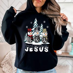 Faith Hope Love Jesus Snowman Plaid Leopard Christmas Gift Hoodie 1 1