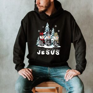 Faith Hope Love Jesus Snowman Plaid Leopard Christmas Gift Hoodie 2 1