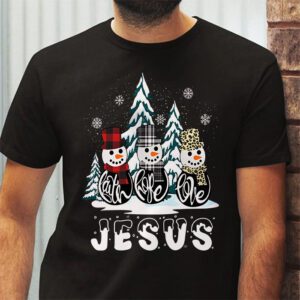 Faith Hope Love Jesus Snowman Plaid Leopard Christmas Gift T Shirt 2 1