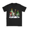 Faith Hope Love Jesus Snowman Plaid Leopard Christmas Gift T-Shirt