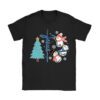 Faith Hope Love Jesus Snowman Plaid Leopard Christmas Gift T-Shirt