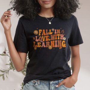 Fall In Love With Learning Fall Teacher Thanksgiving Retro T Shirt 1 3