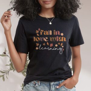 Fall In Love With Learning Fall Teacher Thanksgiving Retro T Shirt 1