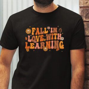 Fall In Love With Learning Fall Teacher Thanksgiving Retro T Shirt 2 3