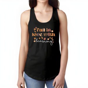 Fall In Love With Learning Fall Teacher Thanksgiving Retro Tank Top 1