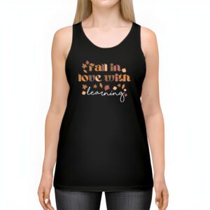 Fall In Love With Learning Fall Teacher Thanksgiving Retro Tank Top 2
