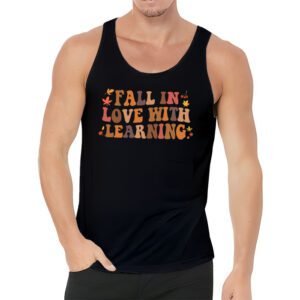 Fall In Love With Learning Fall Teacher Thanksgiving Retro Tank Top 3 1