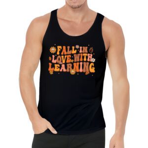 Fall In Love With Learning Fall Teacher Thanksgiving Retro Tank Top 3 3
