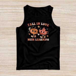 Fall In Love With Learning Fall Teacher Thanksgiving Retro Tank Top