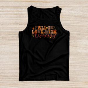 Fall In Love With Learning Fall Teacher Thanksgiving Retro Tank Top