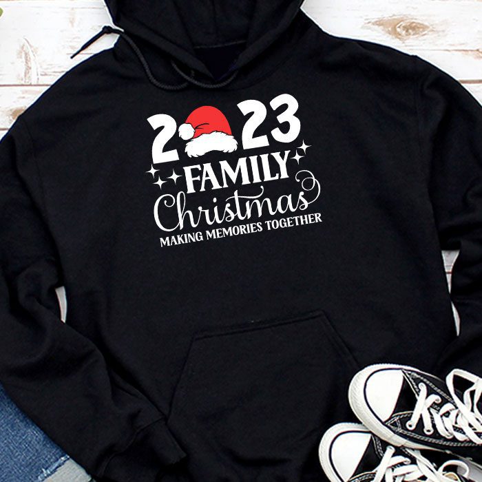 Family Christmas 2023 Matching Squad Santa Elf Funny Xmas Hoodie