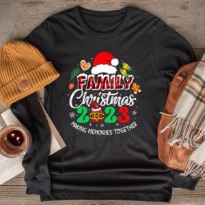 Family Christmas 2023 Matching Squad Santa Elf Funny Xmas Longsleeve Tee