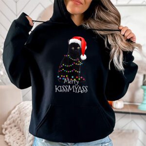 Funny Black Cat Merry Kissmyass Xmas Chritsmas Hoodie 1 2