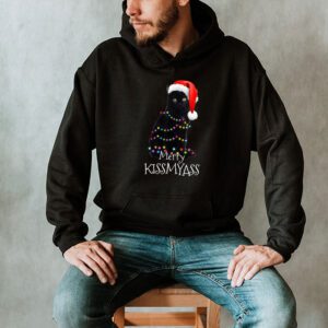 Funny Black Cat Merry Kissmyass Xmas Chritsmas Hoodie 2 2