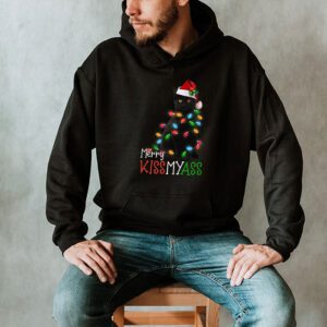 Funny Black Cat Merry Kissmyass Xmas Chritsmas Hoodie 2