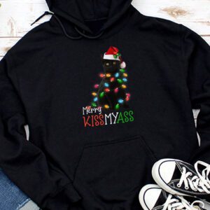 Funny Black Cat Merry Kissmyass Xmas Chritsmas Hoodie