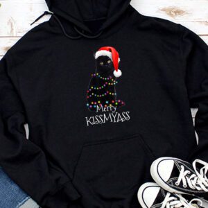Funny Black Cat Merry Kissmyass Xmas Chritsmas Hoodie