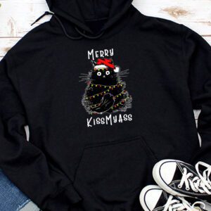 Funny Black Cat Merry Kissmyass Xmas Chritsmas Hoodie
