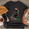 Funny Black Cat Merry Kissmyass Xmas Chritsmas Longsleeve Tee