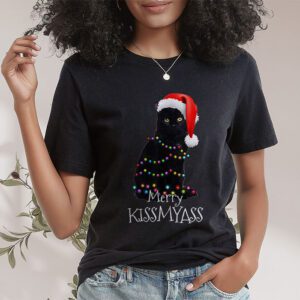 Funny Black Cat Merry Kissmyass Xmas Chritsmas T Shirt 1 2