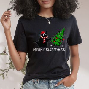 Funny Black Cat Merry Kissmyass Xmas Chritsmas T Shirt 1 3