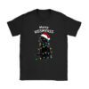 Funny Black Cat Merry Kissmyass Xmas Chritsmas T-Shirt