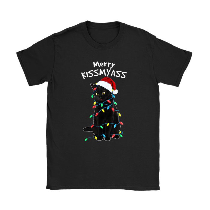 Funny-Black-Cat-Merry-Kissmyass-Xmas-Chritsmas-T-Shirt Funny Black Cat Merry Kissmyass Xmas Chritsmas T-Shirt
