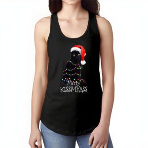 Funny Black Cat Merry Kissmyass Xmas Chritsmas Tank Top 1 2