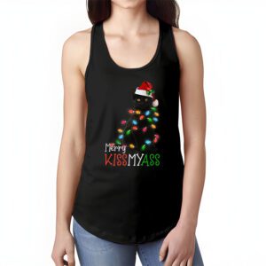 Funny Black Cat Merry Kissmyass Xmas Chritsmas Tank Top 1