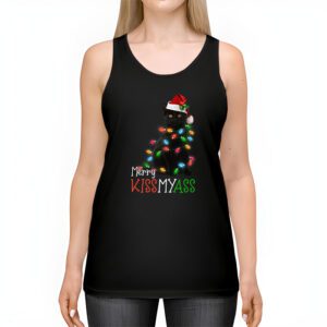 Funny Black Cat Merry Kissmyass Xmas Chritsmas Tank Top 2
