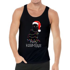 Funny Black Cat Merry Kissmyass Xmas Chritsmas Tank Top 3 2