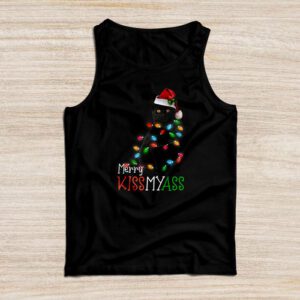 Funny Black Cat Merry Kissmyass Xmas Chritsmas Tank Top