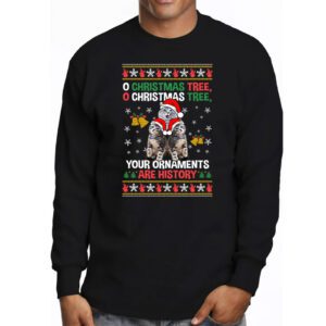 Funny Cats Christmas Shirt Ornaments Pajama Family Cat Lover Longsleeve Tee 3