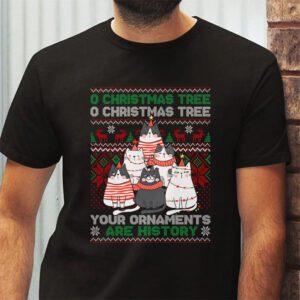 Funny Cats Christmas Shirt Ornaments Pajama Family Cat Lover T Shirt 2 1