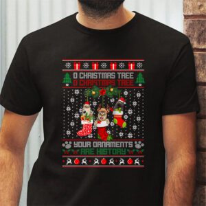 Funny Cats Christmas Shirt Ornaments Pajama Family Cat Lover T Shirt 2 3